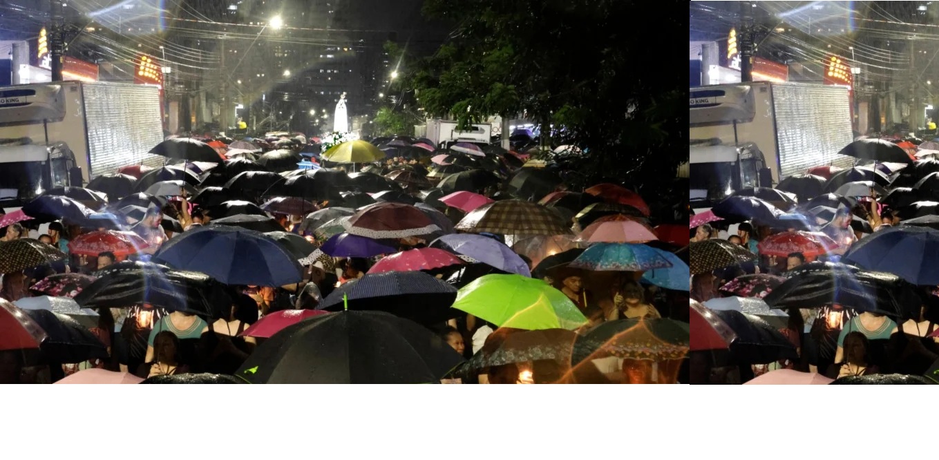 Procissão Luminosa de Fátima reúne multidão em Belém apesar de chuva e acidente